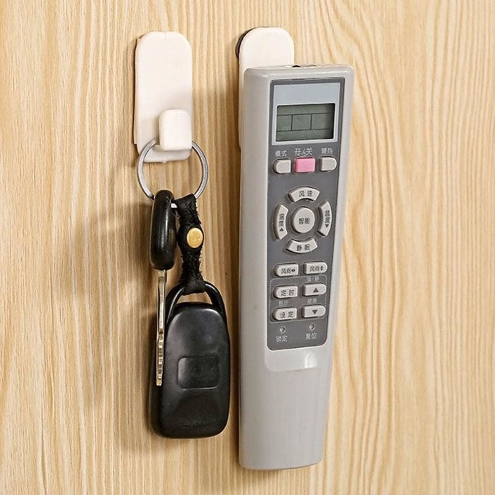 4pcs Sticky Hook Set, Remote Control Holder, Wall Mount Hook Hanger, Self Adhesive Key Organizer 4pcs Sticky Hook Set, Remote Control Holder, Wall Mount Hook Hanger, Self Adhesive Key Organizer